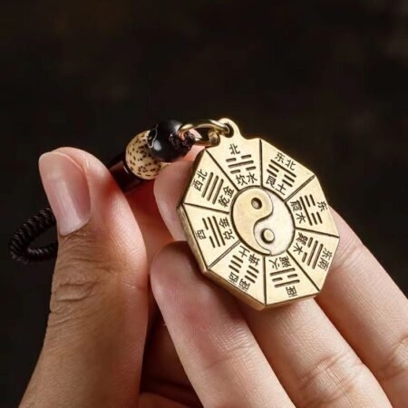 "Bagua Coin Keychain" – Taoist Talisman, Cosmic Balance